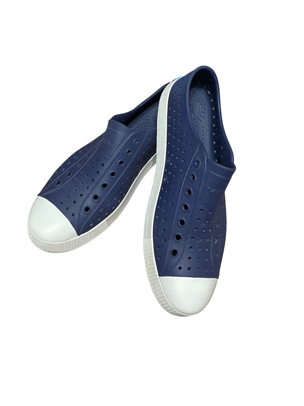 Native Jefferson Mens Adult Perforated Slip On Shoes Blue Size 11 Beach Casual